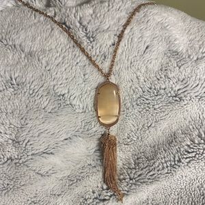 KENDRA SCOTT Rayne Rose Gold Long Pendant Necklace